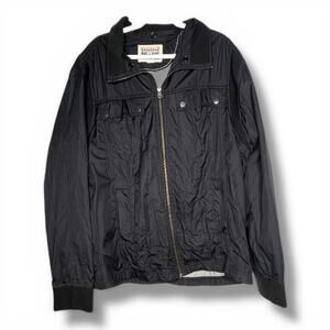 Men's Converse One Star Black Full Zip Lined Windbreaker Jacket XXL